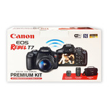 Canon Eos Rebel T7 Premium Kit 2 Lente Ef18-55mm+ef 75-300mm