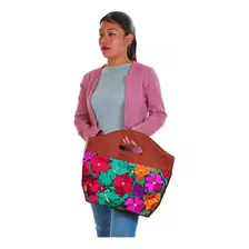 2 Pcs Bolso De Mano Patish Bordado Mujer Gamuza 