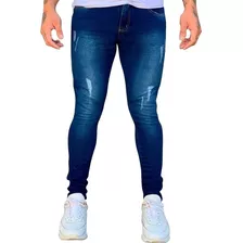 Calça Masculina Jeans Slim Rasgada Skinny Premium Promoção