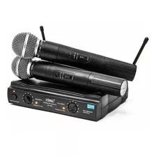 Microfone Sem Fio Duplo Profissional Bivolt Uhf Le-906