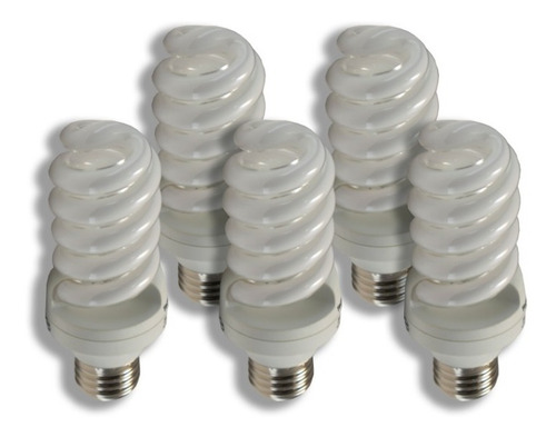 Tecno Lite Spiral Fluorescent Spotlights Pack 5