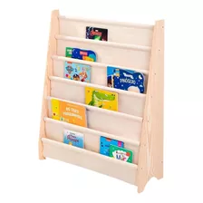 Rack Para Livros Infantil, Standbook Montessoriano 6 Bolsos