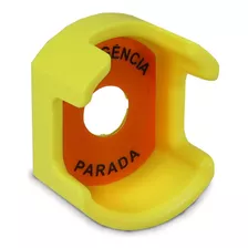 Proteção Guarda Alta P/botão Emergência 22mm Amarelo C/placa