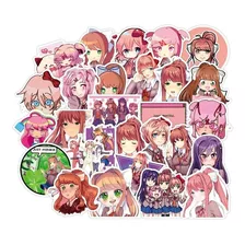Monika 50 Calcomanias Stickers Pvc Vs Agua Videojuego Anime