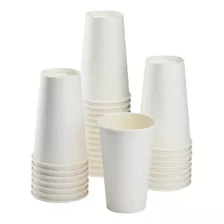 Paq. 100 Vasos De Papel Blanco P Bebidas Calientes 16 Oz