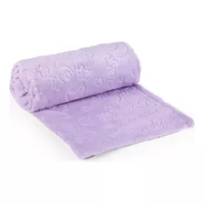 Mantinha De Berço Lilás Fleece 3d Para Bebê