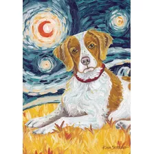 102650 Van Growl-brittany - Bandera De Perro De 28 X 40 PuLG