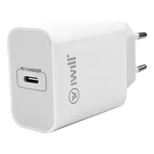 Carregador 20w Adaptador Fonte Turbo Usb E Tipo C Pd Iwill Cor Branco