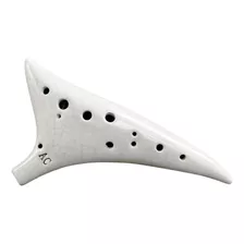 12 Furos Cerâmicos De Cauda Tordoada Ocarina Alto C Pintados