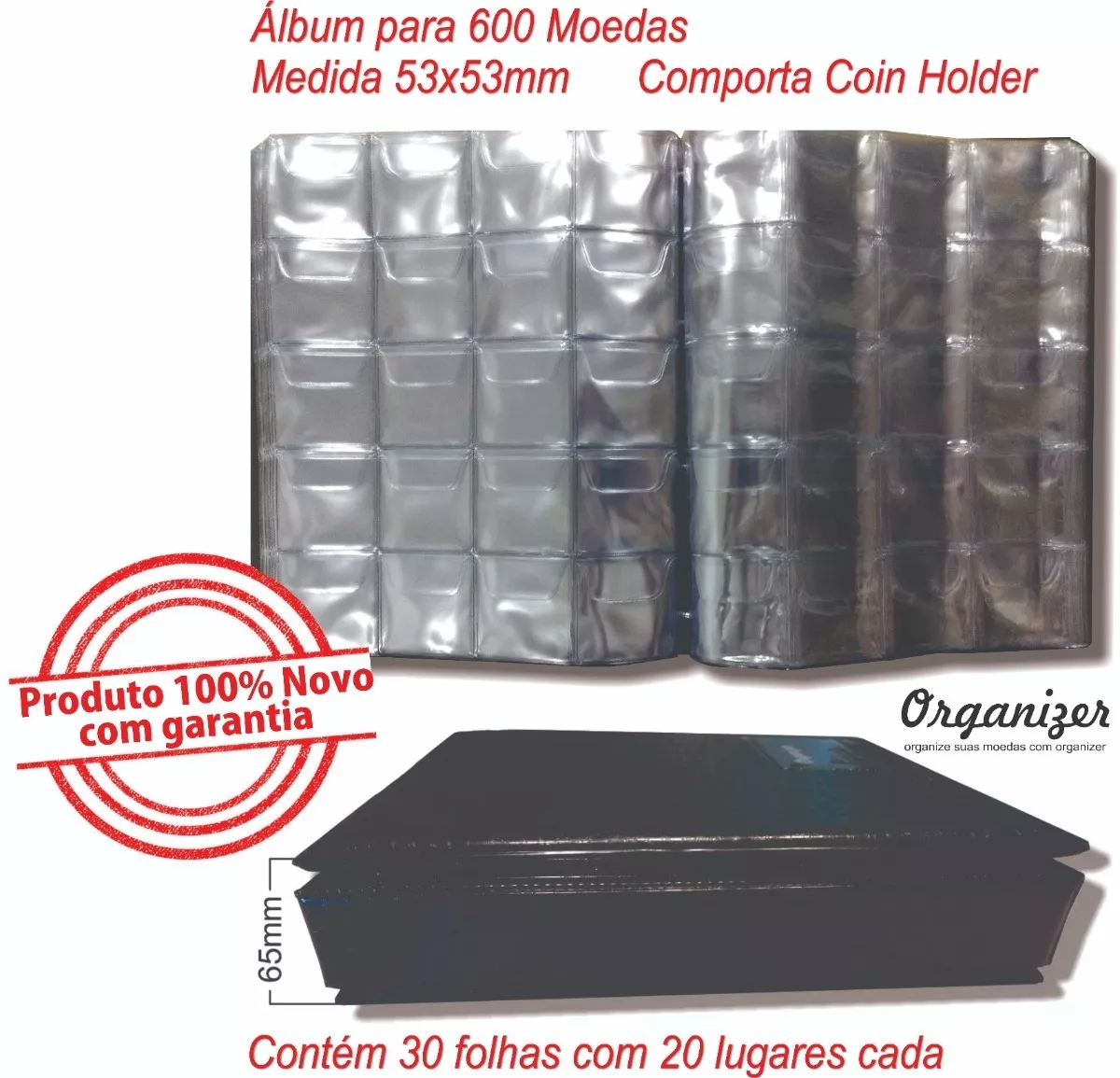 2 Álbum Para 600 Moedas Comporta Coin Holder 12 X S/ Juros