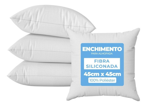 Kit C/ 4 Enchimentos De Silicone Refil Almofada 45x45 Oferta