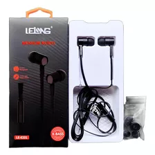 Fone De Ouvido In-ear Super Graves Bass Borracha Sem Ruidos Cor Preto