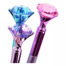 Kit 24 Caneta Diamante Cristal Moderno Ponta Fina Luxo