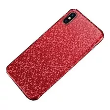 Funda De Lujo De Mosaico Rojo Ultra Delgada Para iPhone X