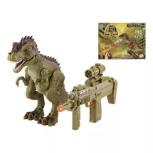 Dinossauro Sonoro Com Simulador De Disparo Hk0001 Bbr Toys Personagem Dino Rex