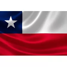 Bandera De Chile Bordada 90x60 Fiestas Patrias