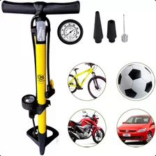 Bomba De Ar Manual Profissional Pneus Carro Moto Bicicleta 