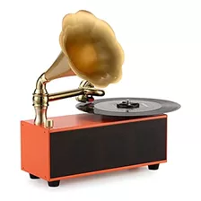 Mini Reproductor De Discos De Vinilo Con Diseño Clásico Pero