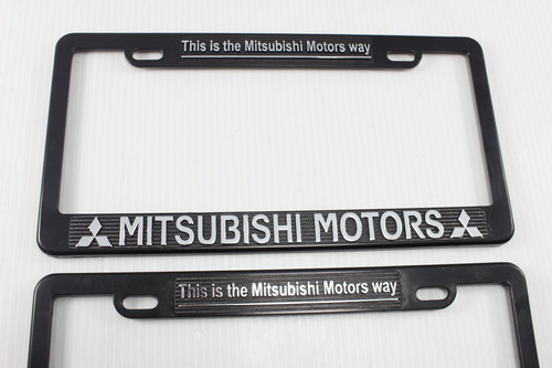 Mitsubishi Par Porta Placas Alta Calidad Y Diseo 31x16 Crom Foto 9