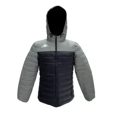 Campera Training Lamezio Kappa Nylon Negro Gris 