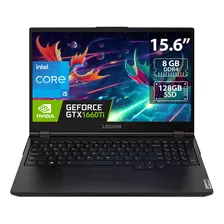 Laptop Lenovo Legion Geforce Gtx 1660 Ti I5 8gb 128ssd + 1tb Color Negro