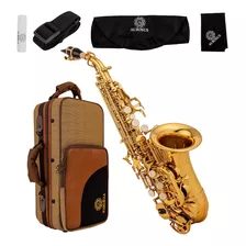 Aurosus Sb-g5 Saxofón Sopranino Curvado Cuerpo De Latón Amar