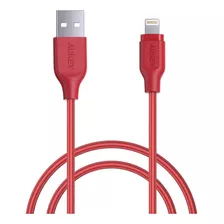 Cabo Usb Lightning Aukey Cb-al1 120cm Red Mfi Certificado