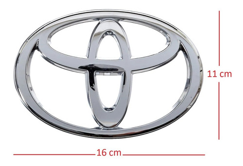 Logo Mascara Toyota Hilux 2012-2015 16x11 Cm Nuevos Detalles Foto 2