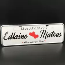 Placa De Metal Carro Personalizada Casamento, Lembrancinhas 