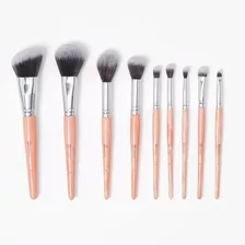 Set De 9 Brochas Rose Quartz Bh Cosmetics