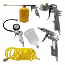 Kit Multiuso Para Compressor Com 5 Peças Tekna Cor Amarelo Não Se Aplica