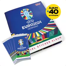 Álbum Uefa Euro 2024 Germany + 240 Figurinhas (40 Envelopes)