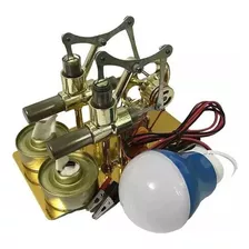 Motor Duplo Stirling Ar Quente Vapor Gerador Energia Led 5v