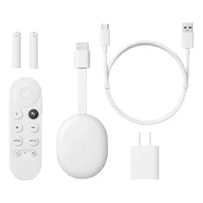 Chromecast 4k Con Goole Tv Control Remoto Blanco