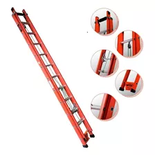Escada Fibra De Vidro 19 Degraus Extensível 3,6 X 6,0 Metros