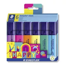 Marca Texto Staedtler Textsurfer Classic Happy 6 Cores