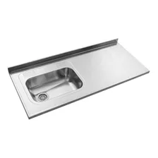 Mesada Acero Inox Johnson 140 Con Bacha Zz52 Lado Izquierdo