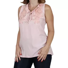 Blusa Feminina Evangélica Social Elegante Pérola Laço