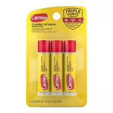 Carmex Bálsamo Labial Hidratante Medicado En Barra - 3 Pack