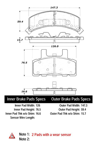 Pastillas Freno Dodge Ramcharger 1999-2001 Delantero Foto 2