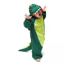 Pijama De Animales Entero Dinosaurio Verde Para Niños/adulto