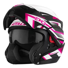 Capacete Escamoteavel Com Oculos Attack Evo Brilhante + Nf