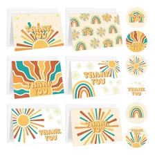 Paquete De 30 Tarjetas De Agradecimiento De Sol Bohemias, Ta