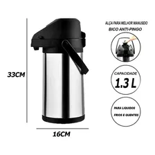 Garrafa Térmica Premium Em Aço Inox 1,3litros Quente/frio 