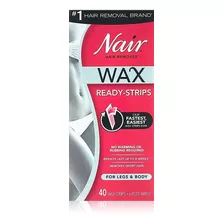 Nair Hair Remover Cera Ready-strips 40 Piernas Conteo / Cuer