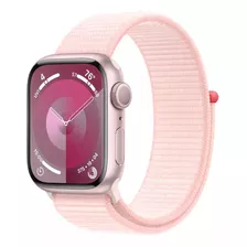 Apple Watch Series 9 Gps + Cellular Caixa Rosa De Alumínio 45 Mm Pulseira Loop Esportiva Rosa-clara