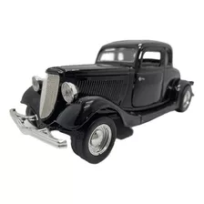 Ford 1934 Coupe Escala 1/24 Antiguo Negro Vinotinto