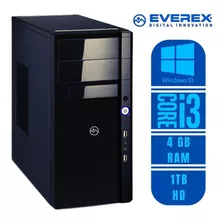 Computador Intel Core I3, 4gb, 1tb Hd E Windows 10 - Everex