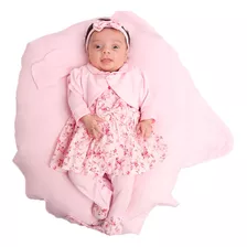 Saída De Maternidade Conjunto Menina Bebê Charme Liz Floral