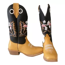 Bota Texana Country Salto Carrapeta Ekip Rozeta Montaria